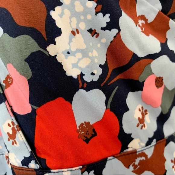 Boden Floral Colorful Dress 12 Pleats Pockets Knee Length Sleeveless Travel Work - Picture 2 of 16
